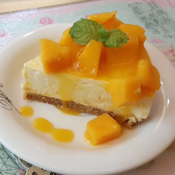 芒果生乳酪蛋糕【影片】無鮮奶油免烤箱 : 黃慧文一起做