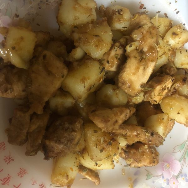 香煎馬鈴薯雞肉 : 離線中一起做