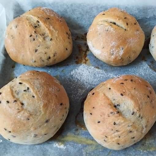 芝麻軟法麵包 : 老娟子一起做