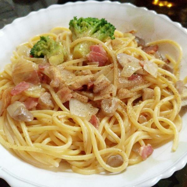 奶油培根義大利麵 : 楊佳蓁一起做