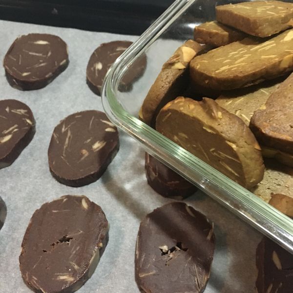 可可杏仁片餅乾:愛吃鬼jann 一起做