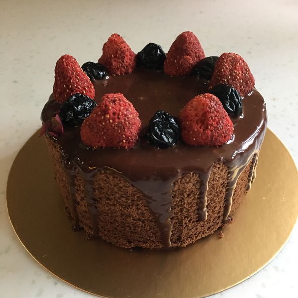 燙麵Q潤巧克力戚風 : 淳一起做