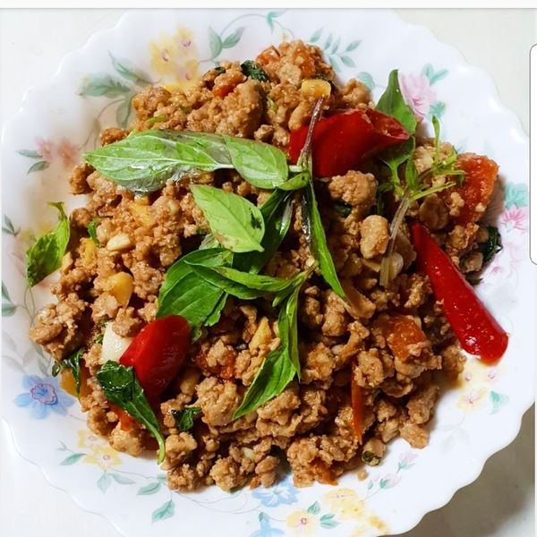 泰式打拋豬～豬絞肉嫩嫩的秘訣 : Peggy Wang一起做