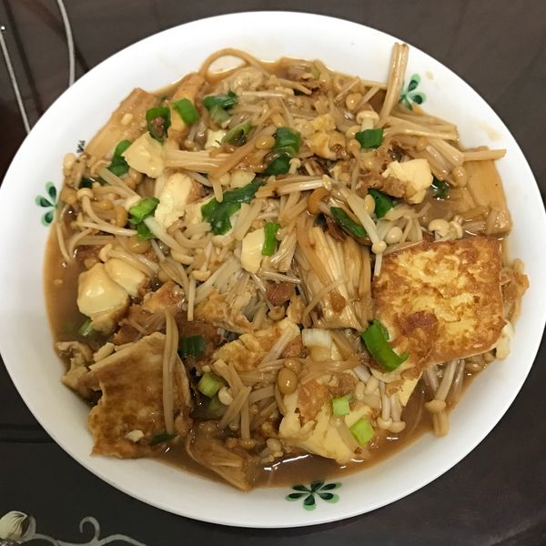 紅燒豆腐金針菇 : Ya一起做