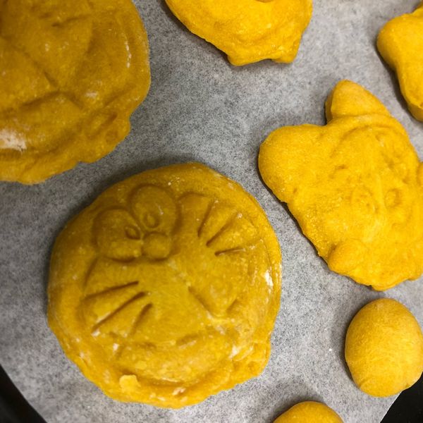 南瓜狗餅乾(犬配方)：Cyan 一起做