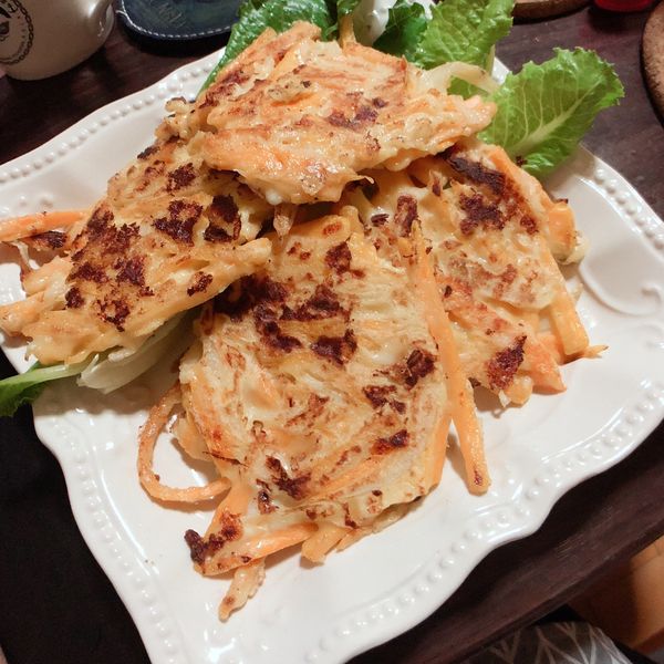 餐桌秒殺款★南瓜起司煎餅：何子盈 一起做