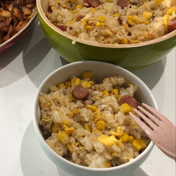 香腸蛋炒飯～15分鐘快速上桌🥄 : Shannon一起做