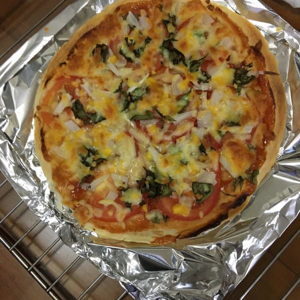 薄皮瑪格麗特披薩 : 魏金配一起做