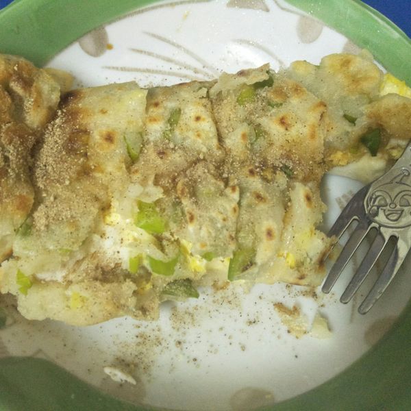 一個人的早餐：超簡易蔥油餅：翔筑媽咪 一起做