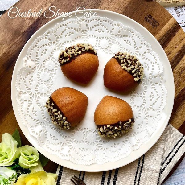 🌰可愛栗子造型杏仁蛋糕🌰（分蛋海綿） : Connie一起做