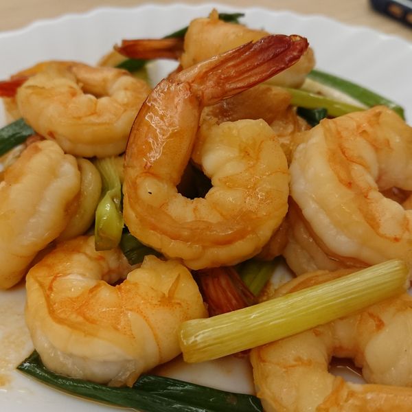 蔥爆蝦仁 : Fia一起做