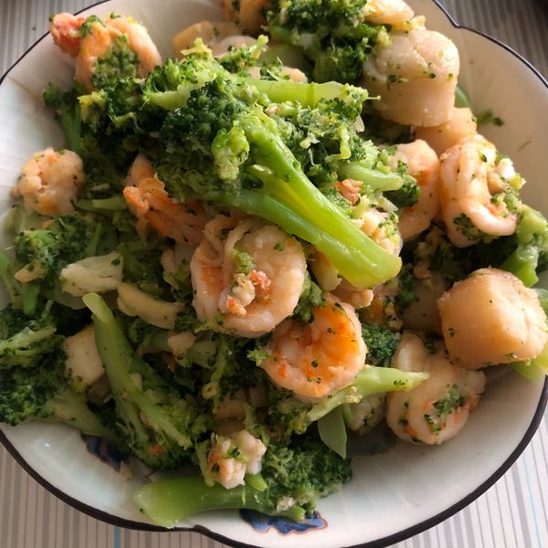 AM魔力~干貝鮮蝦時蔬 : Becky一起做