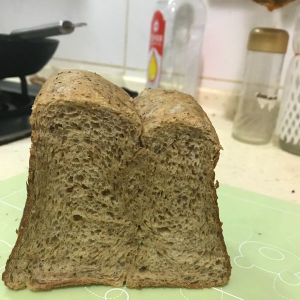 生酮吐司（老爺爺低碳預拌粉✖️麵包機）：昀宣 一起做