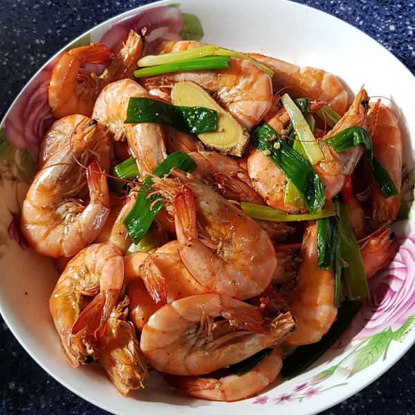 家常炒白蝦：nina 一起做