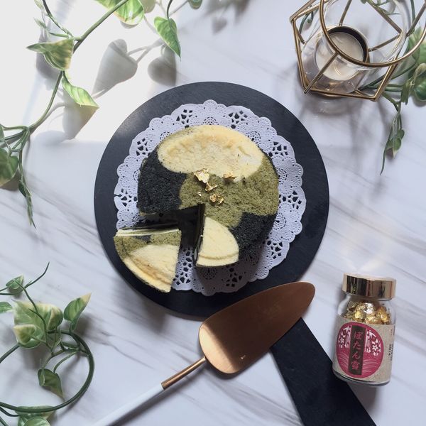 迷彩戚風蛋糕：Sandy Tsai 一起做