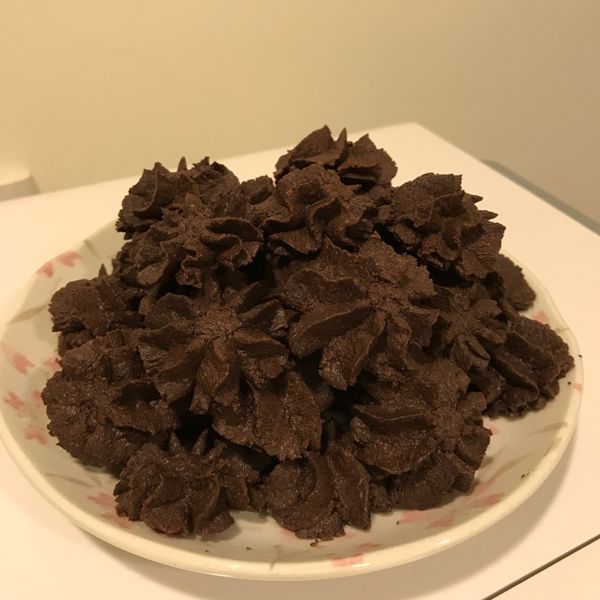 香濃巧克力擠花曲奇餅乾 : Ya Wen一起做