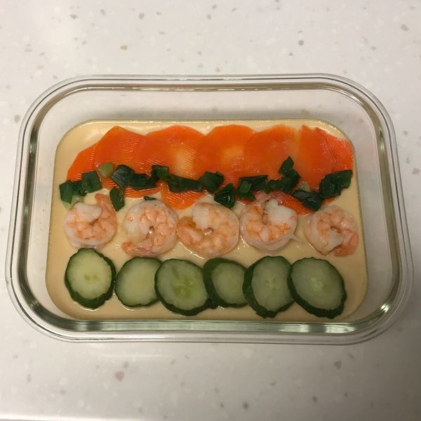 簡單三步驟滑嫩蒸蛋(電鍋、炒菜鍋兩用版) : 懶薏仁一起做