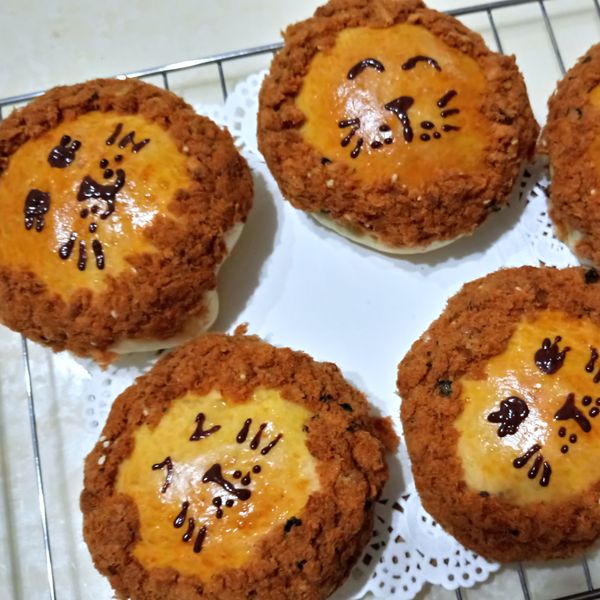 肉鬆起司獅子麵包：新手愛烘焙 一起做