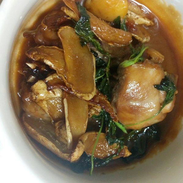 塔香三杯雞 : 小萱一起做