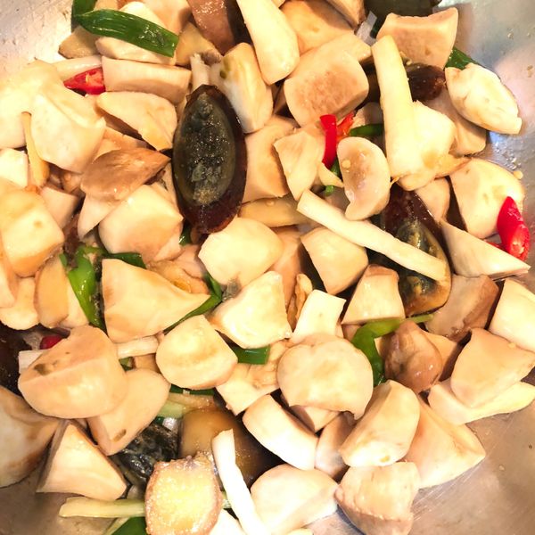 簡易三杯皮蛋杏包菇：jan 一起做