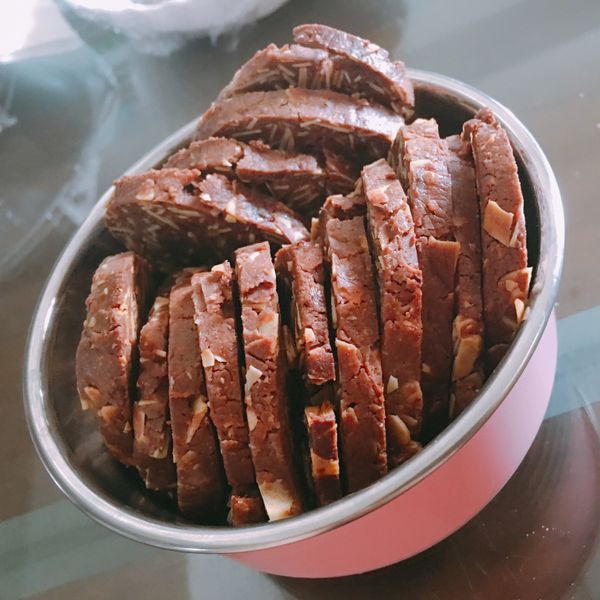 巧克力杏仁餅乾 : YYS一起做
