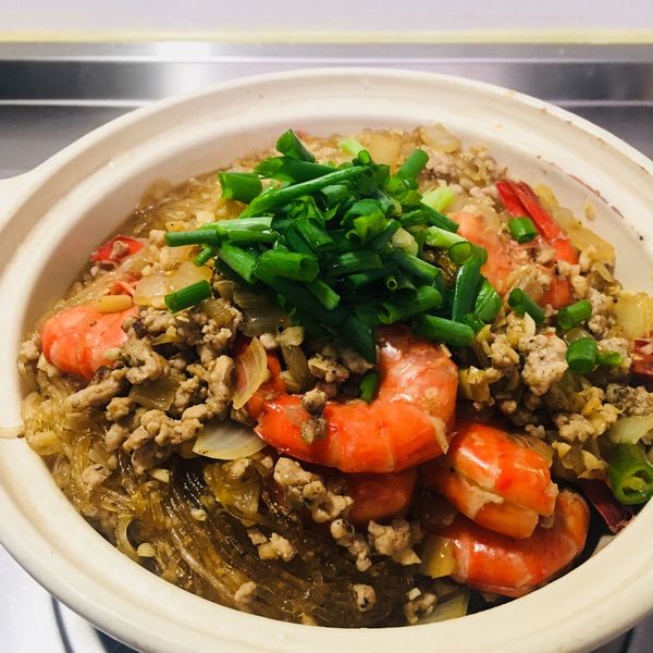 鮮蝦辣味粉絲煲 : Ching一起做