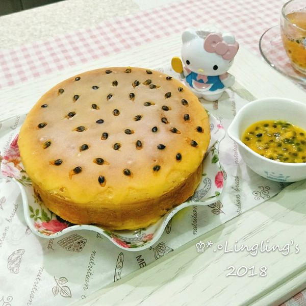 百香果糖霜海棉蛋糕（6吋、全蛋打發） : 珈羅一起做