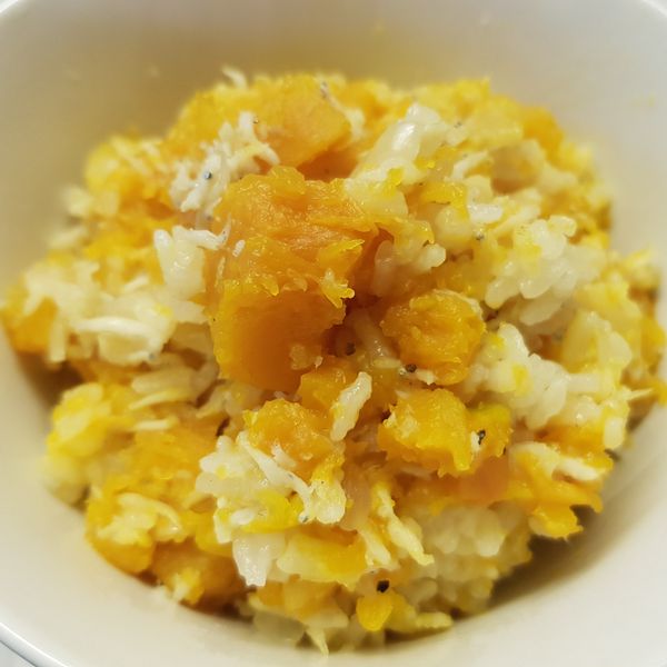 蒜香吻仔魚南瓜飯 : Joyce一起做