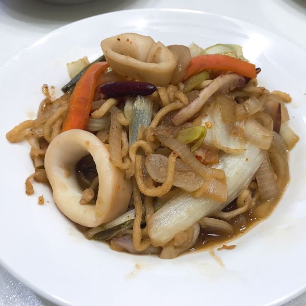 生炒花枝(透抽)乾意麵～台南經典美食小吃 : 陳慈澐一起做