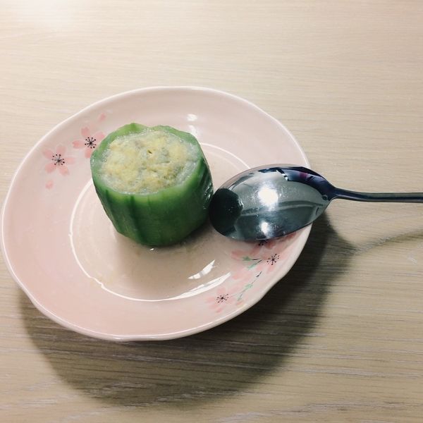 一菜二吃之絲瓜盅蒸蛋 : Ali一起做