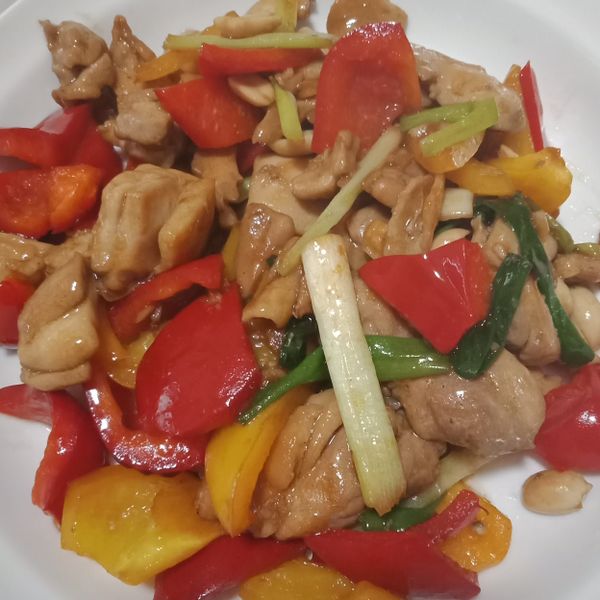 雙椒腰果雞丁 : 凌晨一起做