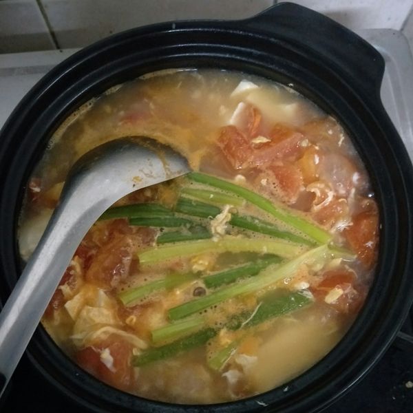 番茄豆腐蛋花湯 : Yu Tin Chen一起做