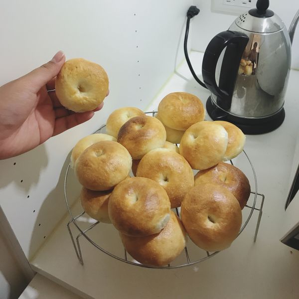 『原味鮮奶小貝果』簡單又可愛的早餐、點心 : Rung Yau一起做