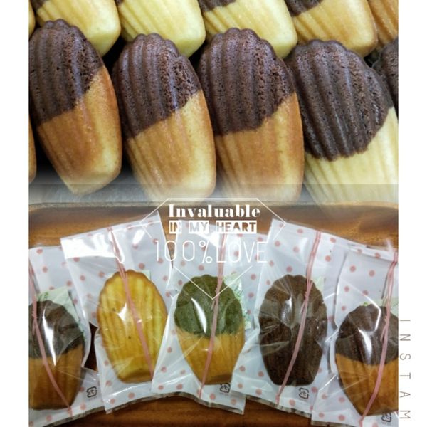 蜂蜜瑪德蓮-原味.可可.抹茶 : 寶妮一起做