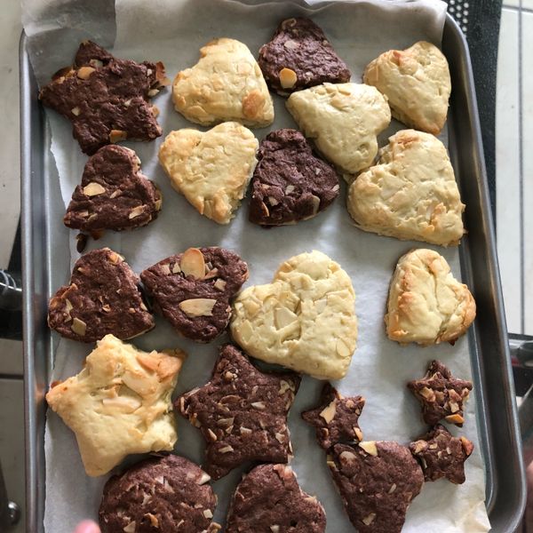 兩個願望一次滿足🍪巧克力&原味杏仁餅乾 : Phoebe Huang一起做