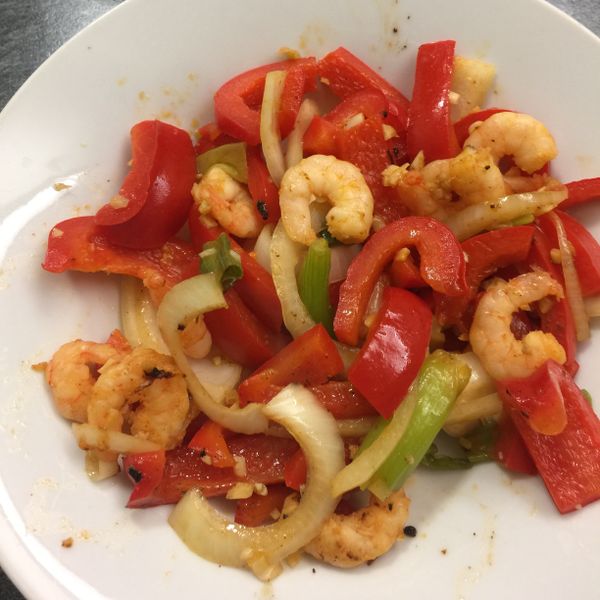 義式迷迭香草蝦仁：鯊魚芝 一起做