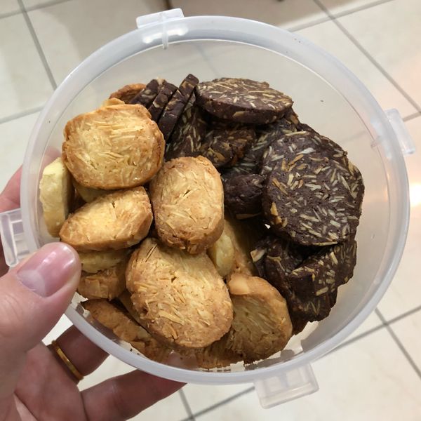 兩個願望一次滿足🍪巧克力&原味杏仁餅乾 : Phoebe Huang一起做