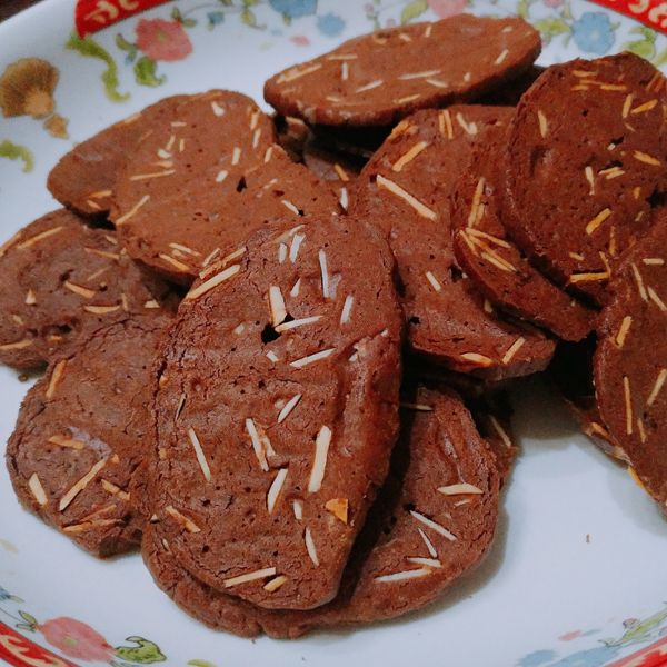 可可杏仁片餅乾:Jane Liu 一起做