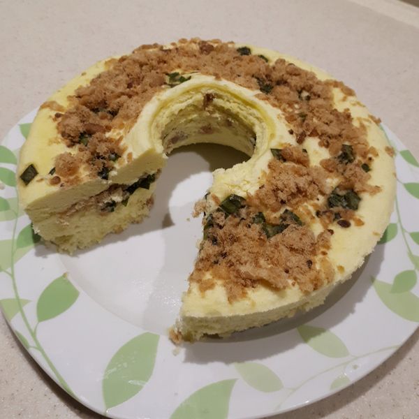 肉鬆鹹蛋糕【電子鍋料理】 : Alicia Yu一起做