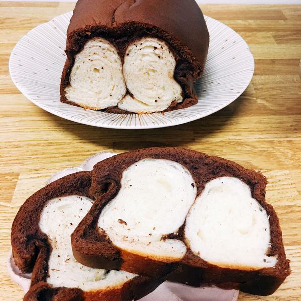 蛋糕吐司(巧克力蛋糕&白吐司)-優雅冬季 : 古麗麗一起做