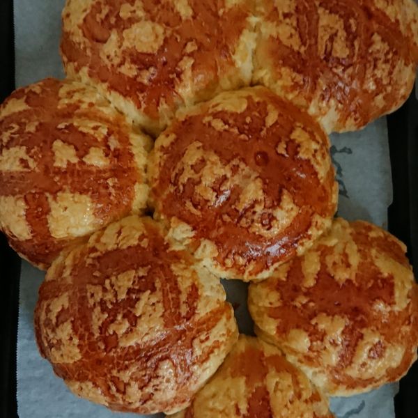 👩‍🍳湯種菠蘿麵包 : 林佳寶一起做