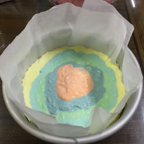 🌈馬卡龍彩虹乳酪蛋糕免烤箱 : ahua一起做