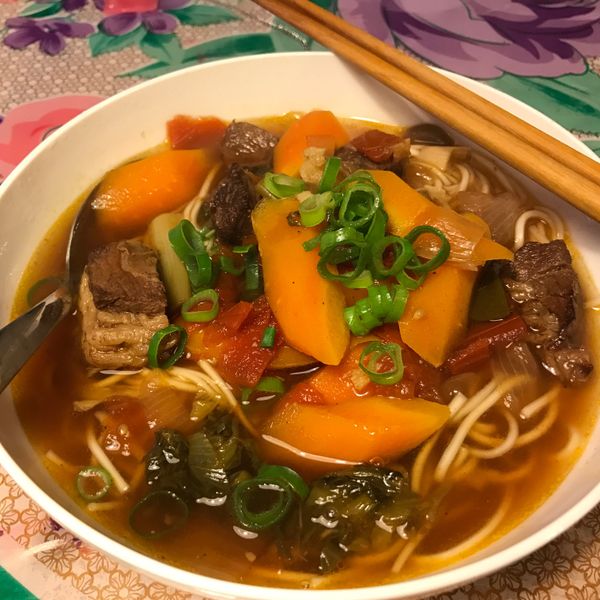 紅燒番茄牛肉麵_電鍋料理 [18食堂] : Stella Kuo一起做