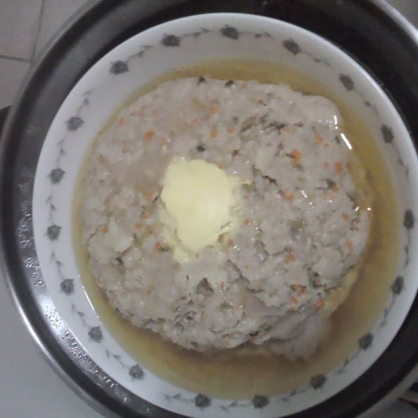 脆瓜蒸肉餅 : 蔓越莓一起做