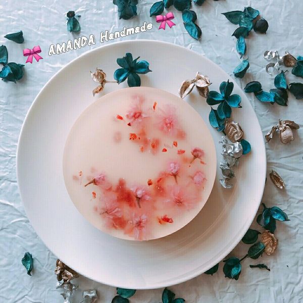 櫻花乳酪蛋糕 : Amanda 曼一起做