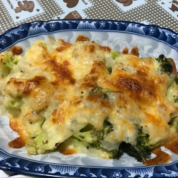 焗烤白醬雙色花椰菜 : 想當理想人妻的林夫人一起做