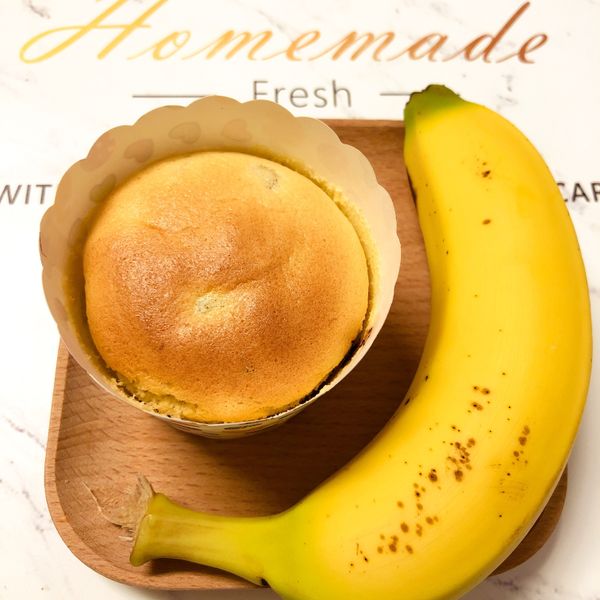 Q軟香蕉杯子蛋糕(不凹版) : Hsiang Hsuan一起做