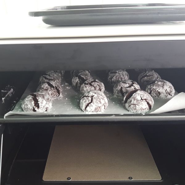 《應景聖誕》雪花裂紋可可餅乾～植物油版本 : weeeeeen一起做