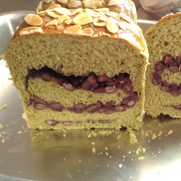 紅豆抹茶吐司（低溫發酵法）：嚕嚕米 一起做