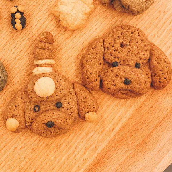 貴賓狗咖啡餅乾 : 菁菁一起做